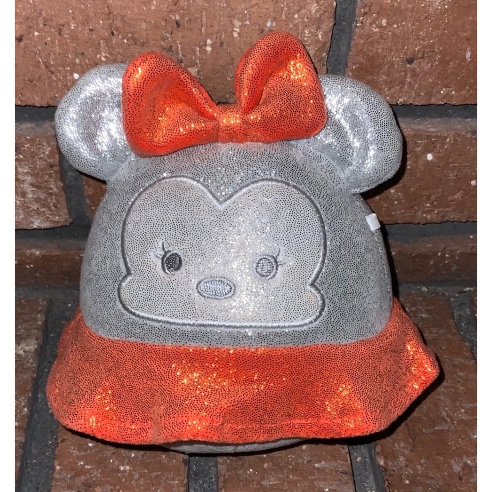 Disney 5"‎ Squishmallows Minnie Mouse Silver Metallic Orange Plush Kellytoy